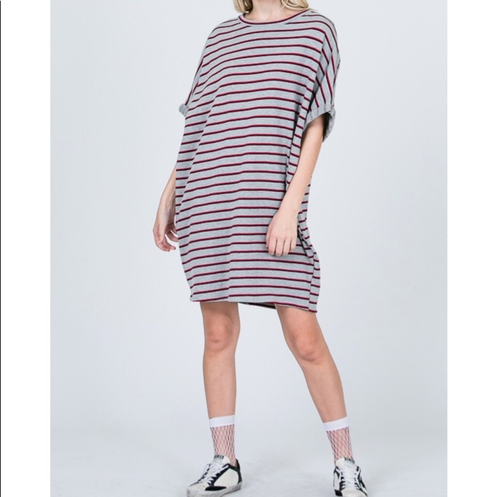 Terry stripe dress